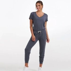 Vuori Women’s All Day Jumpsuit In Azure Heather Gray XS 1 Pce Romper S
